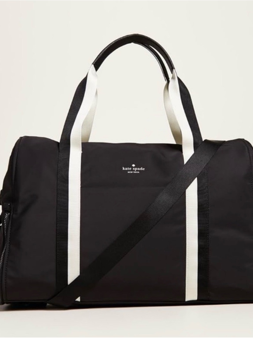 Kate Spade Black and White Travel Duffel Bag